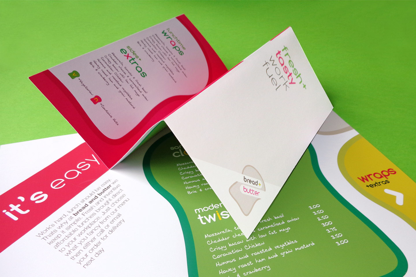 Design for cafe menu