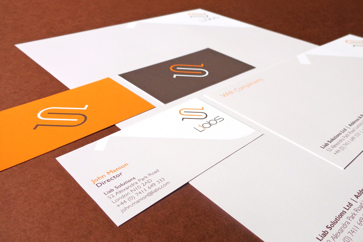 Design of business stationery set