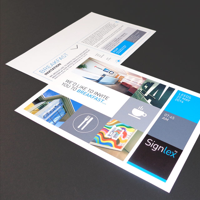 Promotion postcard designed and printed